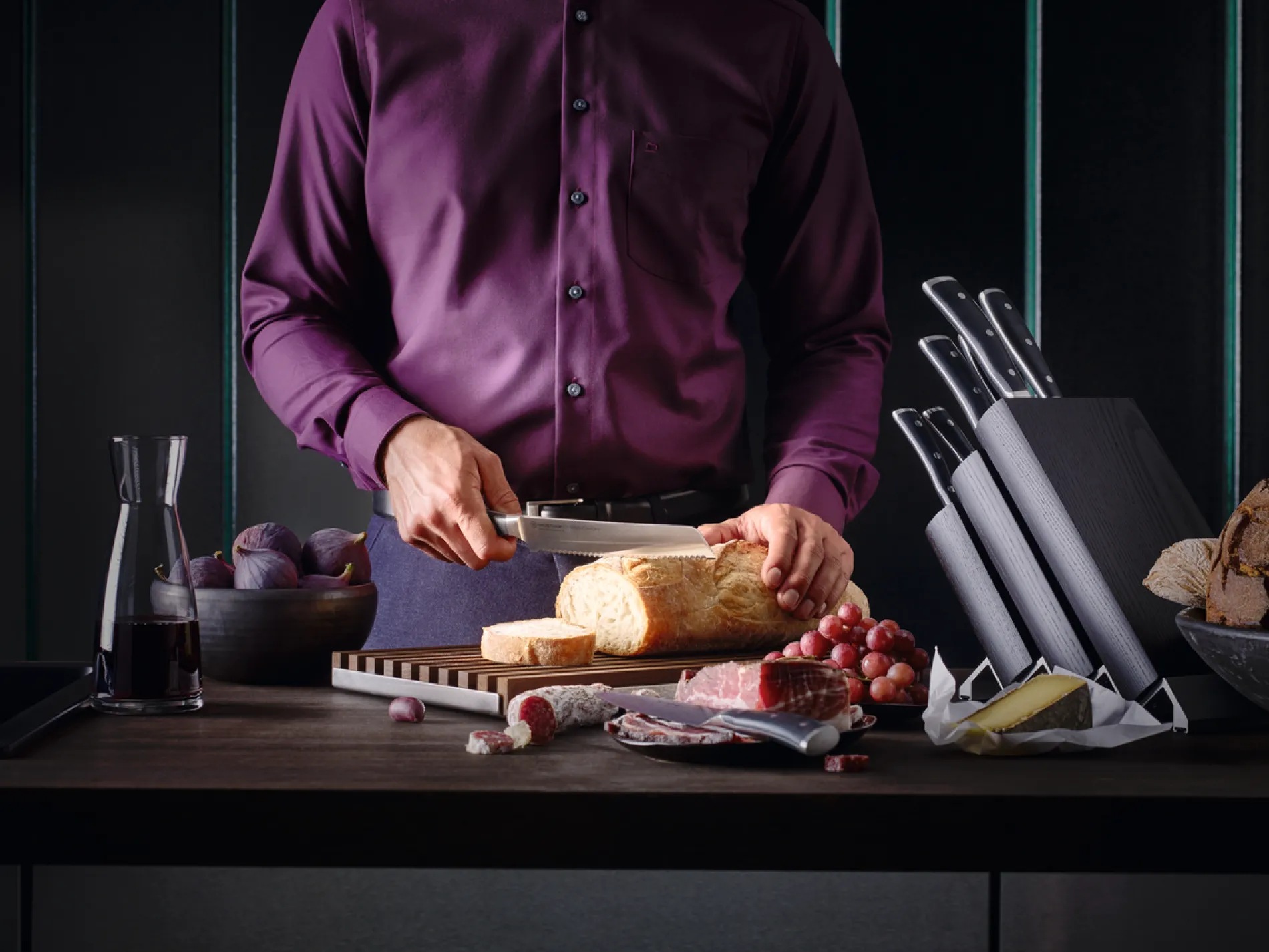 Wüsthof Messerblocksets>Classic Ikon Messerblock mit 8 Artikeln