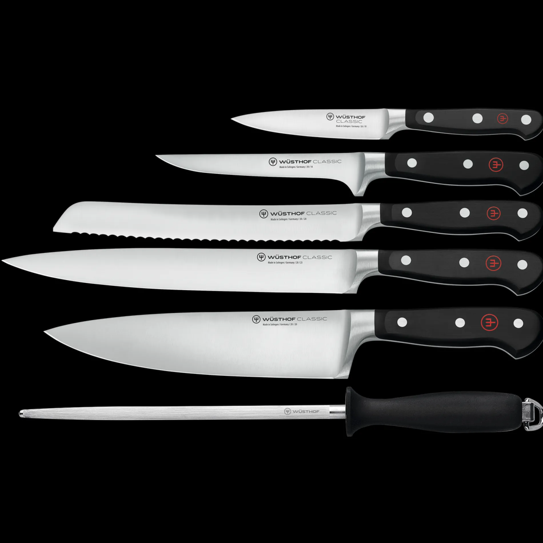 Wüsthof Messersets>Classic Messergarnitur mit 6 Artikeln
