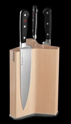 Wüsthof Messeraufbewahrung>Messerständer | 6 Steckplätze | Buche mit Edelstahl