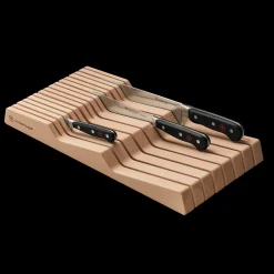 Wüsthof Messeraufbewahrung>Schubladeneinsatz | 15 Steckplätze | Weissbuche